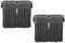 PATIKIL Fireplace Brush Replacement Head, 2Pcs Plastic Oblong Broom Brush Soft Bristles Brush Head for Cleaning Fireplace Dusting Furniture Brushes, Black