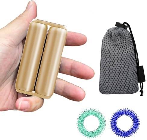 Ninnyi 4 PCS Silent Fidget Toys, 1 Roller Fidget Toy with Storage Bag and 2 Finger Springs for Relieve Stress Anxiety