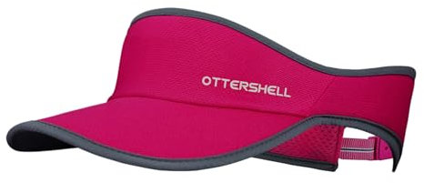 OTTERSHELL Sports Sun Visor, Lightweight Mesh Construction, Adjustable Strap, Multiple Colours Available (UK, Alpha, One Size, Rose Red - C73)