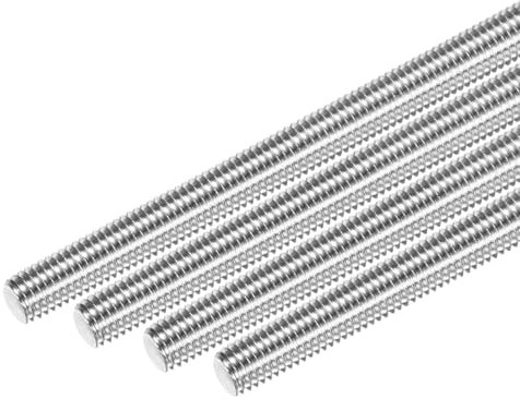 M METERXITY 4-Pack Barra Filettata Completa, M8x100mm 304 Acciaio Inossidabile Filettatura Destra Barra Perno per Bulloni di Ancoraggio/Serraggi/U-Bolt per Mobili, Vite Metrica Filettata