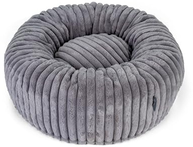 TrendPet Biscuit Spot Dog Bed (Grey, M)