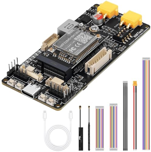 Meshsolar Development Board NRF52840+SX1262 LiFePO₄ Version Core Board Support Bluetooth Low Power Consumption LoRa Wireless Communication for Solar Power Supply System/Remote Monitoring/Meshtastic