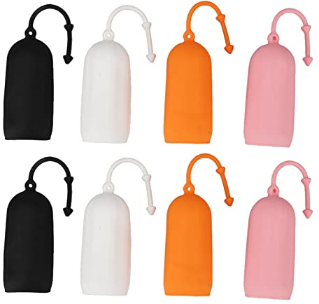 8pcs Elastic Sleeves Leak Proofing Travel Silicone Toiletries Bottle Covers Gadget