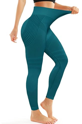 Anti Cellulite Leggings, Sportleggings Po Push Up für Damen, Leggings Damen Blickdicht Kompressions Sporthose High Waist Yoga Pilates
