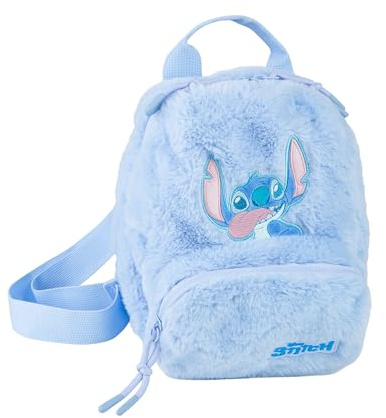 Disney Stitch Kinder Rucksack – Plüschrucksack für Kita, Vorschule & Ausflüge (Blau, Mini)