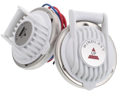 MAGICLULU Interrupteur à Pédale Marin Blanc pour Guindeau D'ancre, Remplacement D'interrupteur à Bascule Bateau, Commande au Pied Étanche, Accessoire de Quincaillerie pour Navigation