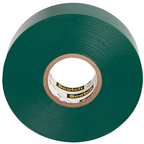 3M 80611211576 Scotch 35 Cinta Eléctrica de Vinilo para Marcación en Color, 19 mm x 20 m, 1 Rollo, Verde