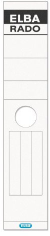 Elba 04407 Ordnerrückenschild für Hängeordner 81417 rado lang/breit VE=10 Stück weiß