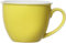 Ritzenhoff & Breker Doppio Jumbotasse, Jumbo Obere, Milchkaffee Obertasse, Ober Tasse, Geschirr, Porzellan, Sonnengelb, 350 ml, 565027, 1 Stück