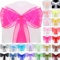 Time to Sparkle 50pcs 22x280cm Hot Pink Organza Sashes Wider Sash Fuller Bows Chair Cover Bows Sash for Wedding Party Birthday Decoration