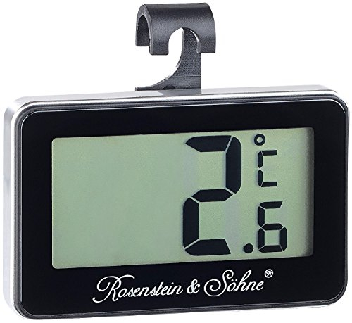 Rosenstein & Söhne Tiefkühlthermometer: Digitales Gefrier- & Kühlschrankthermometer (Thermometer Auto, Tiefkühlthermometer Digital, Gefrierschrank)