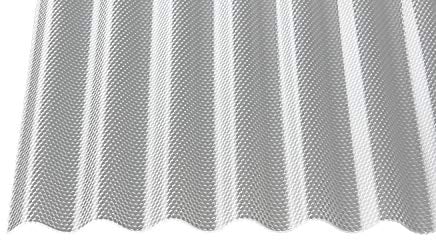 Polycarbonat Wellplatten Profilplatten Sinus 76/18 wabe Struktur klar 2,8 mm (4000 x 1045 x 2,8 mm)