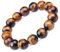 Feilok 12MM Enerigearmband Energie Armband Armkette EnergieStein Kugelkette Tigerauge von Natur Perlen Perle für Kinder, Damen und Herren 12mm