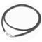 Glory Qin Black Silk Braided Rope Chain 925 Silver Plated Clasp Leather Cord Chain Necklace Rope (1.0 mm, 24 Inches)