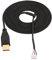 ASHATA Ersatz Mauskabel,2,2M USB Mauskabel Ersatzmaus Ladekabel Ersatzkabel Reparatur Zubehör für Naga 2014 Line 14,USB Anschluss/5 Pin Anschluss,Schwarz