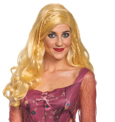Disguise Women's Disney Hocus Pocus Sarah Deluxe Wig Costume Accessory, Blonde, Adult Size