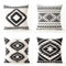 4 Stück Kissenbezüge Dekorative Kissenhülle Leinen Kissenbezug Nordischer Schwarz-Weißer Sofakissenbezug Kissenbezug Im Böhmischen Stil Für Sofa Schlafzimmer Auto Büro Home Decor 45X45Cm