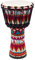lotmusic Djembe Afrikanische Trommel Bongo Kongo Stardard Größe Mahagoni Ziegenfell (20,3 cm, Rot)
