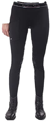 Reitlegging Damen Vollbesatz Eden | Gr. 34-44 | Sportlicher Look | Komfortable Passform | Eingenähte Tasche | Pflegeleicht (38, schwarz)
