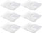 Tradineur - Pack de 6 bandejas y blondas rectangulares - Fabricación de cartón que incluyen blondas caladas 100% reciclables - Apto para uso alimentario - 31 x 38 cm - Color Blanco
