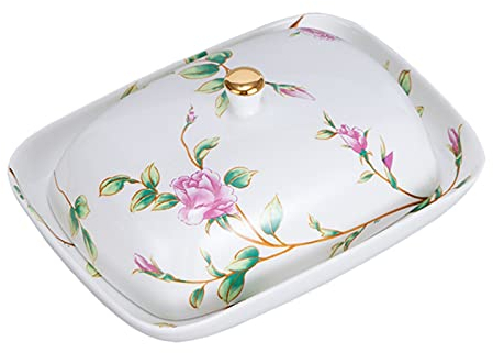 caihuashopping Butter Dish Butter Dish Ceramic Dish Food Service Plate Butter Dish Cheese Box Design Food Dish 1pc Butter Container