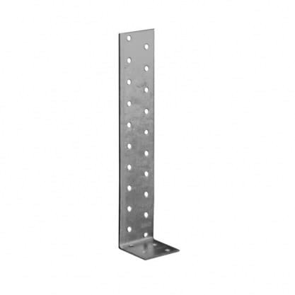 Gedotec Schwerlast Stahlanker Metall | 1 Stk Ankerwinkelverbinder 400 x 40 mm | universal Lochplatte zum Einbetonieren | Anker Flachstahl Betonanker 90 Grad Befestigung individuelles Lochsystem