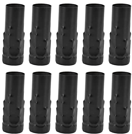 ViaGasaFamido Sockelabdeckungen in Kerzenform, Sockelabdeckungen für Kerzenlicht, Kerzenständer für E14-Kronleuchter, 25 x 80 mm Schwarz