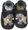 HOBEA-Germany Krabbelschuhe für Jungs und Mädchen in verschiedenen Designs, Kinderhausschuhe Jungen, Lederschuhe, Schuhgröße:24/25, Modell Schuhe: Hund schwarz
