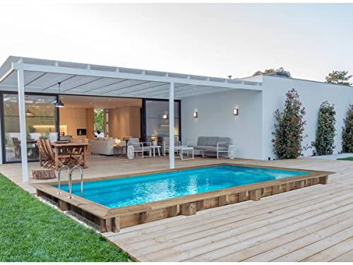 Habitat et Jardin Piscina Rectangular de Madera Tobago - 6,20 x 3,00 x 1,31 m