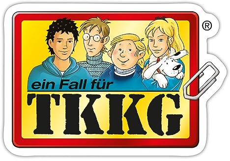 Spreadshirt TKKG Logo Ein Fall Für TKKG Sticker, max. 10x10 cm, 10 x 10 cm, Mattweiß