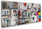 Giallobus - Große Gemälde im XXL-Format - Banksy - Street Art - Collage 1 - Leinwand - 218x100cm | 3pcs. x 70x100cm - Moderne Gemälde für zu Hause
