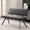 B&D home Sitzbank Juna, Esszimmerbank 160cm gepolstert mit Rückenlehne Metallgestell für Esszimmer, Flur, Garderobe, Industrial modern Design, Wildleder Optik Anthrazit, 11310-160-ANTR