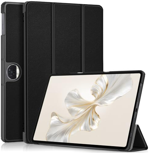 EasyAcc Hülle für Honor Pad 9 12.1 Zoll 2024, PU Leder Tasche Hülle Case mit Ständer für Honor Pad 9 12.1 Zoll Tablet, Schwarz