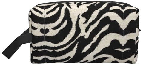 DRTGEDS Trousse de toilette motif zèbre pour homme, sac de voyage, sac de rasage, petite pochette, Animal zèbre, One Size