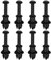 UENXRXE 8 Stück Hutablage Clips, 30Mm Hutablage Haltegurt, String Clip Knopfhalter, Halter Für Abdeckung Hutablage Haken Befestigung Halterung Halteband (Schwarz)