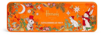 Harrods Gingerbread Men Biscuits, 300g Tin