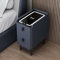 Moderner Smart LED Nachttisch mit kabelloser Ladestation Bluetooth Lautsprecher Zwei Schubladen Marineblau