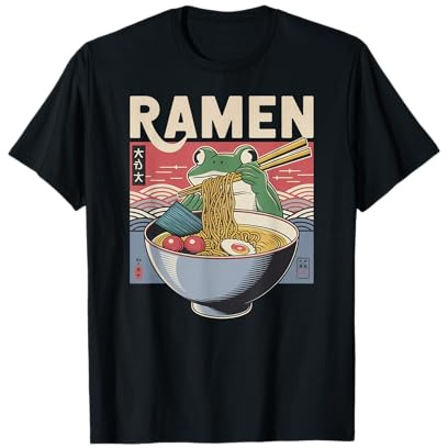 Anime Frosch Manga Kawaii Otaku Neko Japanischer Ramen Frosch T-Shirt