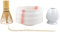 4 pcs Matcha Tea Set, Bamboo Matcha Whisk Set with Ceramic Bowl, Matcha Whisk, White Whisk Holder, Traditional Scoop for Japanese Matcha Tea Ceremony(Kiln Glaze-Pink)