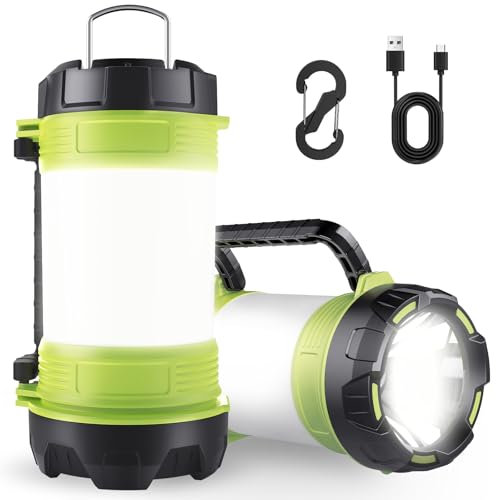 Camping Light Rechargeable, Camping Lantern LED Lantern Torch 6 Light Modes Waterproof Power Bank, Protable Camp Tent Lamp for Indoor Outdoor Emergency Power Outages Hiking Hurricane Fishing