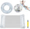 Luftmatratze Pool, Luftmatratze Wasser,Aufblasbare Wasserspielzeug mit 1 Glitzer Schwimmreifen 1 Strandball und 1 Wasserhängematte für Pool-, Themen- und Strandpartys Im Sommer (Silberne Pailletten)