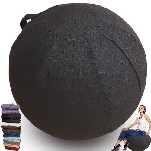 WTZHHK 9 Colori Palla per Lo Pilates/Sedia da Ufficio Copri 55/65/75cm Resistente alla Sporcizia Pilates Yoga Stabilità e Fitness Antipolvere Protect Wrap Accessori(Nessuna Palla)
