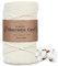 VORHOT Makramee Garn 6mm x 80m Beige, Makramee Baumwollgarn, Baumwoll Bastelschnur für DIY Handwerk Basteln Stricken Boho Deko Wandbehang, Baumwollkordel Natur, Dekoration Wohnzimmer Balkon 6mm