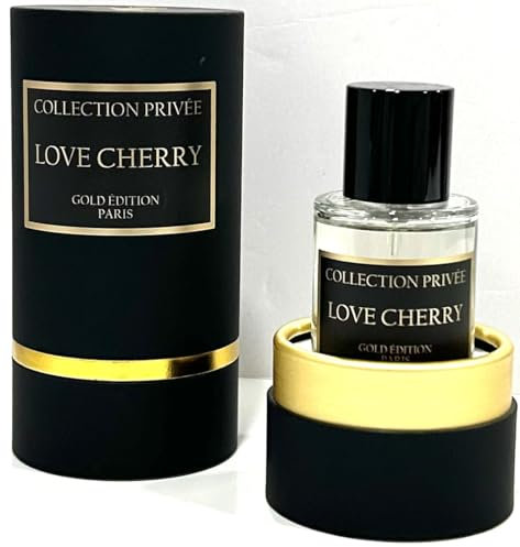 Parfum LOVE CHERRY Collection Privée Nouvelle Edition (Gold Edition), Idée Cadeau, un parfum longue durée et unisexe de 50 ml, fabriqué en France (LOVE CHERRY)