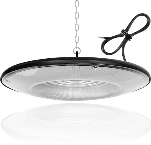 Sigmaled lighting, Lampada LED UFO per Capannone 150W 15.000lm, Faro IP65, Bianco Freddo 6000K, Illuminazione Industriale Luci per Officina Magazzini Garage, Proiettore industriale High Bay, pack 1