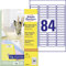 AVERY Zweckform L7656-25 mini Organisationsetiketten (2.100 Aufkleber, 46x11,1mm auf A4, selbstklebende Vielzweck-Etiketten, bedruckbar, Klebeetiketten zum Organisieren/Kennzeichnen) 25 Blatt, weiß