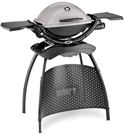 Weber Q1200 granite grey gas grill stand