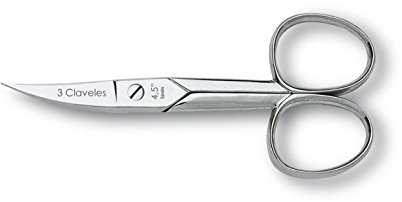3 Claveles - Tijera Uñas Curva de 11.5 cm (4.5) Manicura Profesional