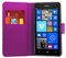 NWNK13 Nokia Lumia 635 Premium Pu Leather Book Wallet Flip Case Cover Plus Mini Sylus Pen, Screen Protector & Polishing Purple