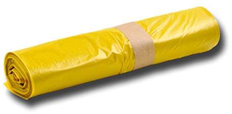 Farbige Müllsäcke, Müllbeutel Typ 60, Müllsäcke 120l, LDPE-Abfallbeutel, LDPE-Abfallsäcke, Müllbeutel, Müllsäcke, Farbe:gelb